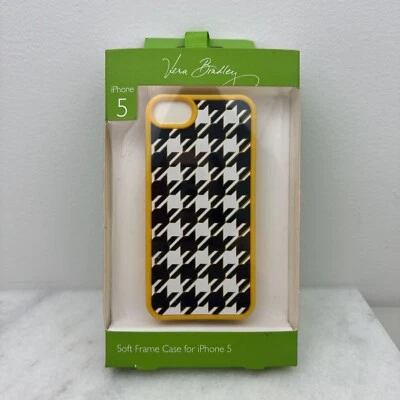Funda blanda Vera Bradley iPhone 5 Hello Yellow Midnight Hounds Diente Foto 1 de 3