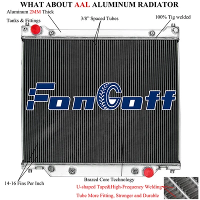 3 ROW Radiator Fits 1997-2014 Ford E150 E250 E350 Econoline Club Wagon  6.8L V10 Foto 1 de 4