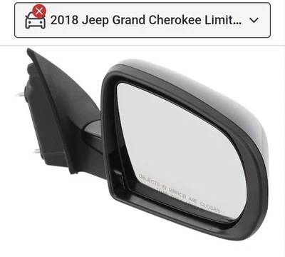 Espejo retrovisor eléctrico derecho pasajero 11-18 Jeep Grand Cherokee Limited Foto 1 de 4