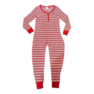 Новый с Ярлыками Victoria's Secret розовый тепловой пижамы цельный женщин XL красный белая полоса - Изображение 1 из 4