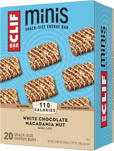 CLIF BAR Minis - White Chocolate Macadamia Nut Flavor - Made with Organic...  - Picture 1 of 12