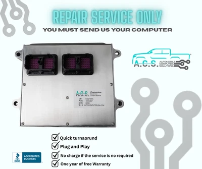 Camión Dodge Ram 2007 6,7 L Cummins ECM PCM ECU 4980611 reparación y devolución Foto 1 de 3