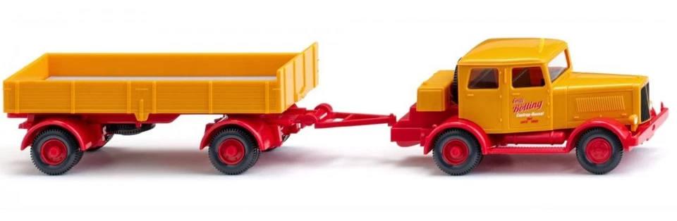 WIKING, Camion con rimorchio a pianale bolling - HANOMAG, 1/87,  WIK085048 - Immagine 1 di 1