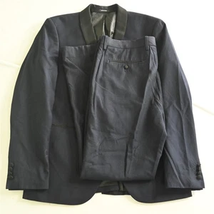 Cedar Wood State 40R 36x32 blu navy scialle risvolto uomo giacca pantalone smoking - Foto 1 di 12
