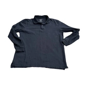 LL Bean Hemd Herren L Tall Navy Blau Polo Langarm Traditional Fit Baumwolle - Bild 1 von 4