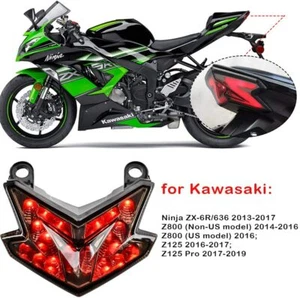 Luz trasera LED integrada con señales de giro ABS para KAWASAKIZX-6R Ninja Z800 13-14-16 - Imagen 1 de 17