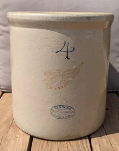 Red Wing Union Stoneware Co 4 Gallon Crock Large Ceramic Glazed *READ - Picture 1 of 9