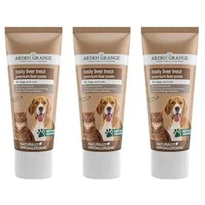 Arden Grange Premium Liver Paste Treat for Adult Dogs and Cats (3 X 75G)