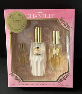 Chantilly by Dana NEW Anniversary Collection Box Set Eau de Toilette Body Lotion - Picture 1 of 11