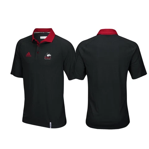 Northern Illinois Huskies  NCAA Adidas Men's Climachill Black Polo Shirt Cover