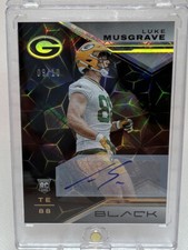 2023 Panini Black Luke Musgrave RC Auto GOLD ETCH /10