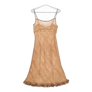dosa Silk camisole dress with all-over pattern dress Red beige 5-0521S∞ - Picture 1 of 6