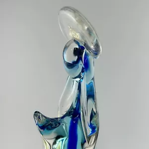 Sommerso Glas Virgin Mary klar & blau Gold Flecken 11 Zoll Betender Murano? LESEN - Bild 1 von 20