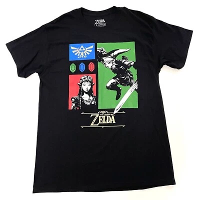 Camiseta Gráfica The Legend Of Zelda Negra Gamer Crew Grande icono de anime Foto 1 de 4