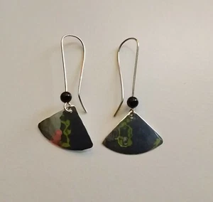 Pendientes triangulares de plata de ley - Imagen 1 de 3