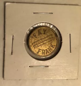 Double Sided Embossed Token Fay Frank - Silver Stripe - Picture 1 of 2