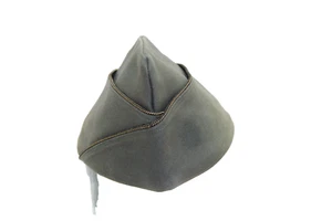 US mens officers green gaberdine overseas hat size 6 3/4 21 1/4in 54cm H7651 - Picture 1 of 6