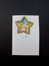 Vintage Unused Hallmark 3D Xmas Greeting Card Cute Angels Surrounding Baby Jesus