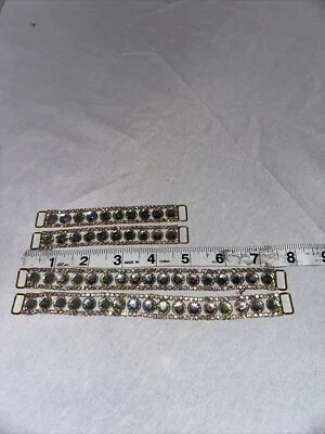 1 ROWS A/B 水晶水钻比基尼连接器泳装金属链 — 第 1/2 张图片