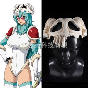 Anime BLEACH Neliel Tu Oderschvank Skull Mask Cosplay Half Face Mask Prop - Picture 1 of 6