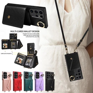 Para Samsung Galaxy A73A72 A53 A52 A33 Moda Billetera Magnética Correa Cuero Estuche - Imagen 1 de 58
