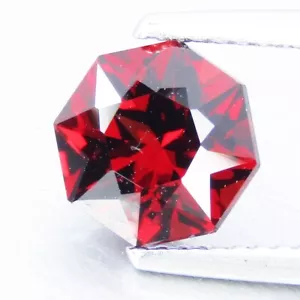 2.26Cts Natural Attractive Red Color Almandine Garnet 7.6mm Octagonal Cut Gem - Picture 1 of 6