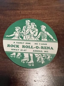 Rock Roll-o-Rena Roller Rink Arnold, MO. Roller Skating Sticker Label Decal - Bild 1 von 2