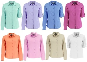 WHITE SIERRA X4209WX WOMEN'S GOBI DESERT PLUS SIZES TRAVEL HIKING LS SUN SHIRT - Picture 1 of 19