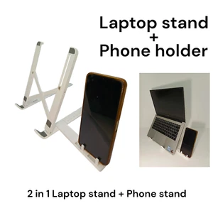 2 in 1 Portable Laptop Stand with Phone Holder Foldable Easy To Carry my - Picture 1 of 6