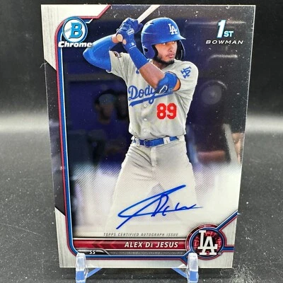 Alex De Jesus 1st Bowman Auto 2022 Bowman Chrome #CPA-AD Los Angeles Dodgers - Image 1 of 2