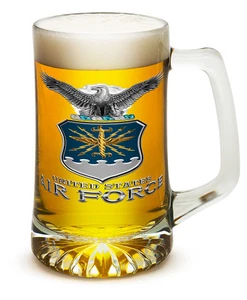 US AIRFORCE TRIBUTE  25 OZ  LARGE TANKARD BEER GLASS - Picture 1 of 1