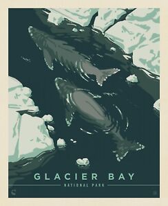Glacier Bay Quilt Panel Legends of National Parks Digitally Printed 36x43