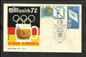 URUGUAY 1972 OLIMPIC COVER FDC VF - Picture 1 of 1