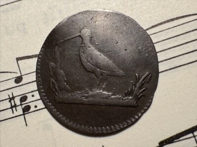 SOLMS-LAUBACH (= SL) Germany Snipe Heller ND ca. 1805 Cu Bird Average VERY RARE! - Image 1 of 2