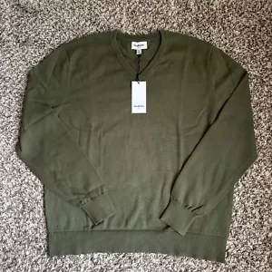 Goodfellow & Co Herren V-Ausschnitt Pullover olivgrün Gr. L, XL - Bild 1 von 5
