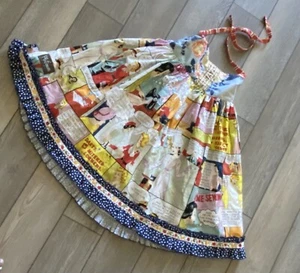Matilda Jane Platinum Comic Strip Ellie? Dress Beach Pictures Retro Sz 8. 6/16 - Picture 1 of 12