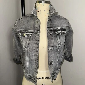 Kids Grey Denim Jacket Size (7-8) - Picture 1 of 3