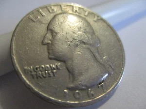 1967 Error Quarter Dollar Reverse United Doubling on Quarter Dollar Edge Seam! - Picture 1 of 22