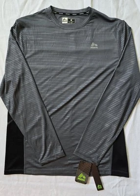 Camisa de rendimiento gris manga larga RBX (Reebock) para hombre talla grande - nueva con etiquetas Foto 1 de 4