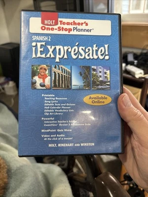 Holt Spanish 2 Expresate Teacher's Edition One-Stop Planner 5 CD-ROMs - EUC! - Image 1 of 4