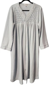 Miss Elaine Full Zip Frottee Morgenmantel Gr. XL hellblau  - Bild 1 von 11