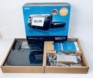 Consola Nintendo Wii U Premium Set 32GB Negra Versión Japón Completo probado en caja - Imagen 1 de 9