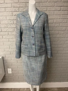 Jaclyn Smith Damen Langarm Jacquard Karriere 2 Stück Rock Anzug Größe 10 - Bild 1 von 10