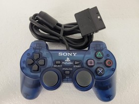 PlayStation 2 PS2 OEM Sony DualShock 2 Controller Ocean Blue Clear Working
