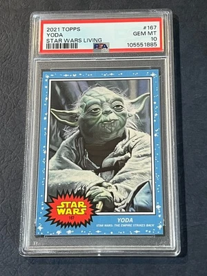 尤达 2021 Topps 星球大战生活套装 #167 - PSA 10 GEM 状况完好 1885 — 第 1/2 张图片