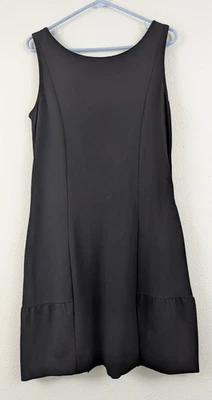 Juicy Couture sz L платье черный бак бант назад оборки волан подол вязаный 2486 - Изображение 1 из 4