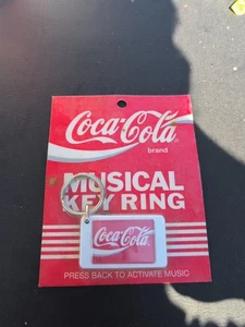 Vintage 1990 Coca Cola Music Key Ring New in Package New Old Stock NOS - Picture 1 of 1