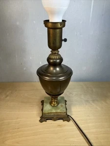 G.L.S. Co. Vintage Electric Table Lamp Italian Marble Base 14.5” - Picture 1 of 21