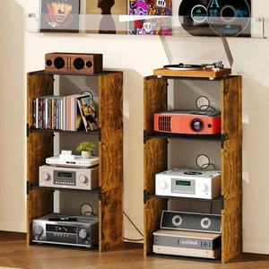 4-Tier AV Media Stand-Audio Rack,Small Stereo System Stand with Cable Managem... - Picture 1 of 6