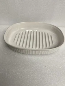 Vintage Corning Ware MC-4-B French White Oval Roaster Pan 11.5x9”x2” USA No Lid - Picture 1 of 4